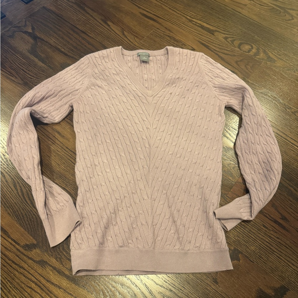 Ann Taylor Light Purple V-Neck Sweater